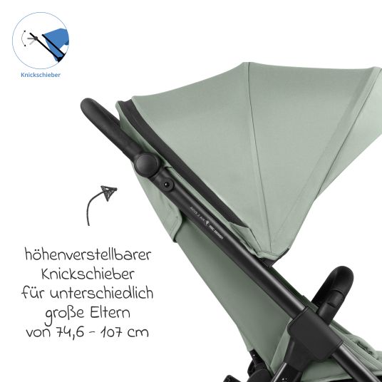 ABC Design Buggy & Sportwagen Avus 2 Air mit Lufträdern, Einhand-Faltung und höhenverstellbarem Schieber - Pine