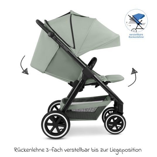 ABC Design Buggy & pushchair Avus 2 Air with pneumatic wheels, one-hand folding and height-adjustable push bar - Pine