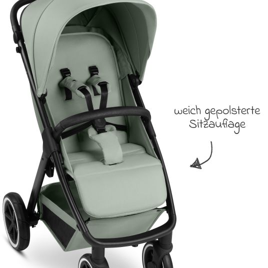 ABC Design Buggy & pushchair Avus 2 Air with pneumatic wheels, one-hand folding and height-adjustable push bar - Pine