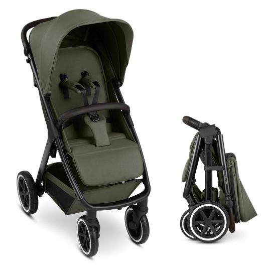 ABC Design Buggy & pushchair Avus 2 Air with pneumatic wheels, one-hand folding and height-adjustable push bar - Pure - Avocado