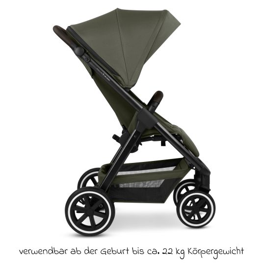 ABC Design Buggy & pushchair Avus 2 Air with pneumatic wheels, one-hand folding and height-adjustable push bar - Pure - Avocado