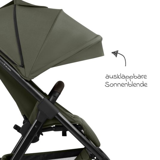 ABC Design Buggy & Sportwagen Avus 2 Air mit Lufträdern, Einhand-Faltung und höhenverstellbarem Schieber - Pure - Avocado