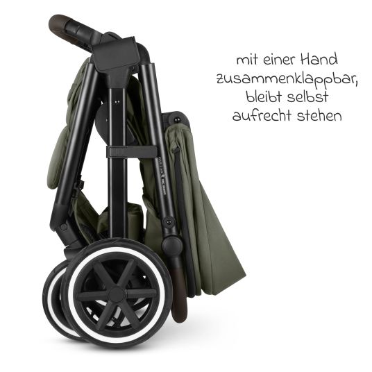 ABC Design Buggy & pushchair Avus 2 Air with pneumatic wheels, one-hand folding and height-adjustable push bar - Pure - Avocado