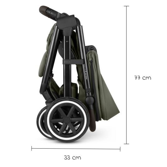 ABC Design Buggy & pushchair Avus 2 Air with pneumatic wheels, one-hand folding and height-adjustable push bar - Pure - Avocado