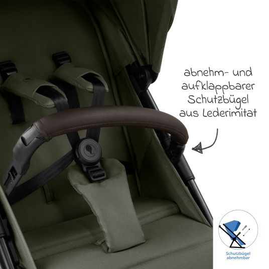 ABC Design Buggy & Sportwagen Avus 2 Air mit Lufträdern, Einhand-Faltung und höhenverstellbarem Schieber - Pure - Avocado