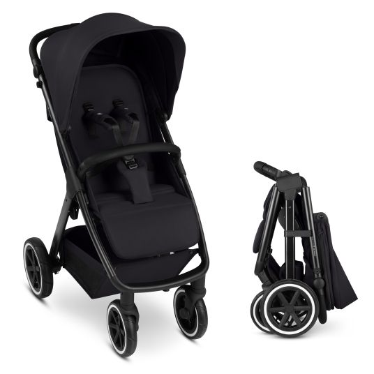 ABC Design Buggy & pushchair Avus 2 Air with pneumatic wheels, one-hand folding and height-adjustable push bar - Pure - Coal