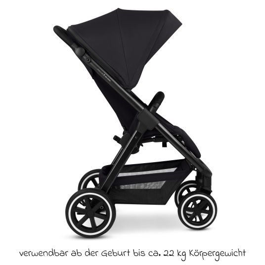 ABC Design Buggy & pushchair Avus 2 Air with pneumatic wheels, one-hand folding and height-adjustable push bar - Pure - Coal