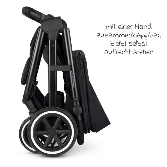 ABC Design Buggy & pushchair Avus 2 Air with pneumatic wheels, one-hand folding and height-adjustable push bar - Pure - Coal