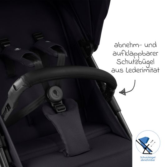 ABC Design Buggy & Sportwagen Avus 2 Air mit Lufträdern, Einhand-Faltung und höhenverstellbarem Schieber - Pure - Coal