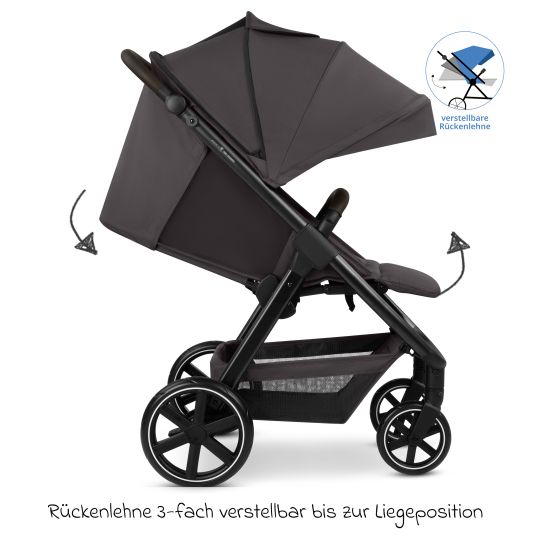 ABC Design Passeggino e carrozzina Avus 2 con chiusura a una mano e maniglione regolabile in altezza - Falcon