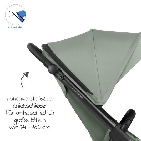 ABC Design Buggy & Sportwagen Avus 2 mit Einhand-Faltung und höhenverstellbarem Schieber - Pine