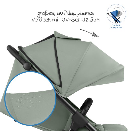 ABC Design Buggy & pushchair Avus 2 with one-hand folding and height-adjustable push bar - Pine