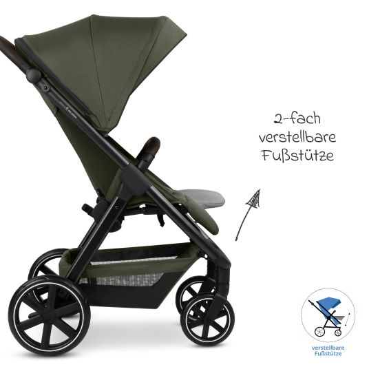 ABC Design Buggy & pushchair Avus 2 with one-hand folding and height-adjustable push bar - Pure - Avocado