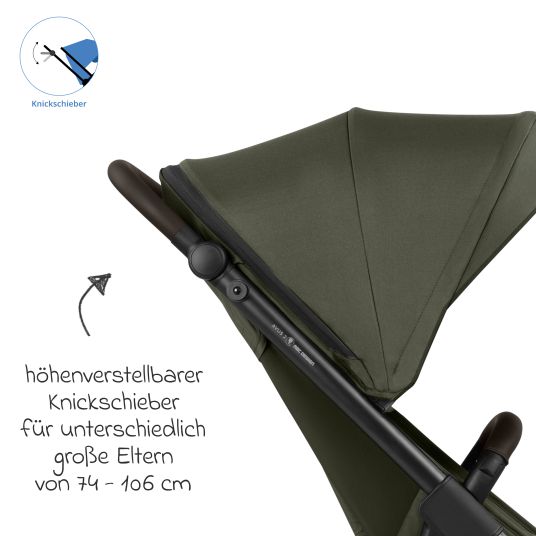 ABC Design Buggy & Sportwagen Avus 2 mit Einhand-Faltung und höhenverstellbarem Schieber - Pure - Avocado