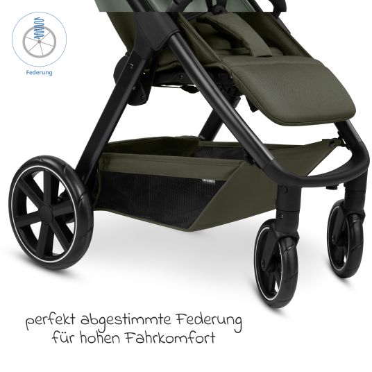 ABC Design Buggy & pushchair Avus 2 with one-hand folding and height-adjustable push bar - Pure - Avocado