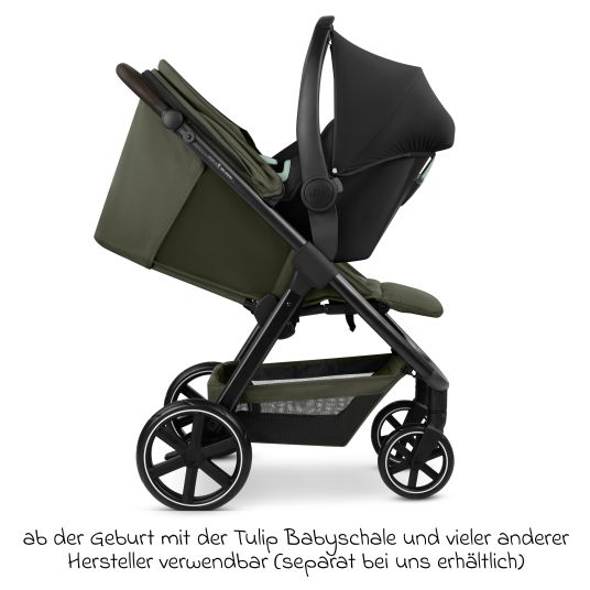 ABC Design Buggy & pushchair Avus 2 with one-hand folding and height-adjustable push bar - Pure - Avocado