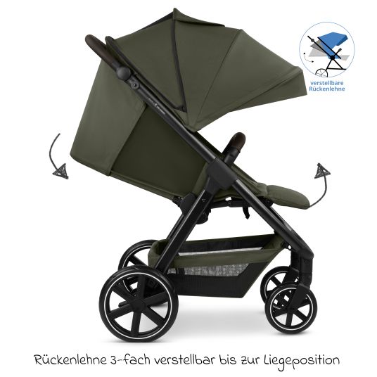 ABC Design Buggy & pushchair Avus 2 with one-hand folding and height-adjustable push bar - Pure - Avocado