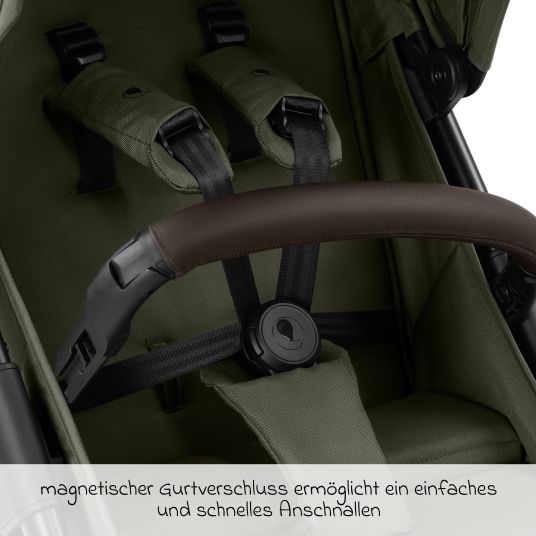 ABC Design Buggy & pushchair Avus 2 with one-hand folding and height-adjustable push bar - Pure - Avocado