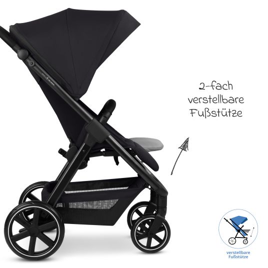 ABC Design Buggy & pushchair Avus 2 with one-hand folding and height-adjustable push bar - Pure - Coal