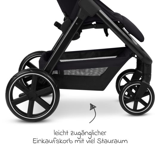 ABC Design Buggy & pushchair Avus 2 with one-hand folding and height-adjustable push bar - Pure - Coal