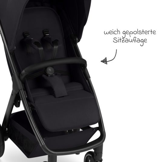 ABC Design Buggy & pushchair Avus 2 with one-hand folding and height-adjustable push bar - Pure - Coal