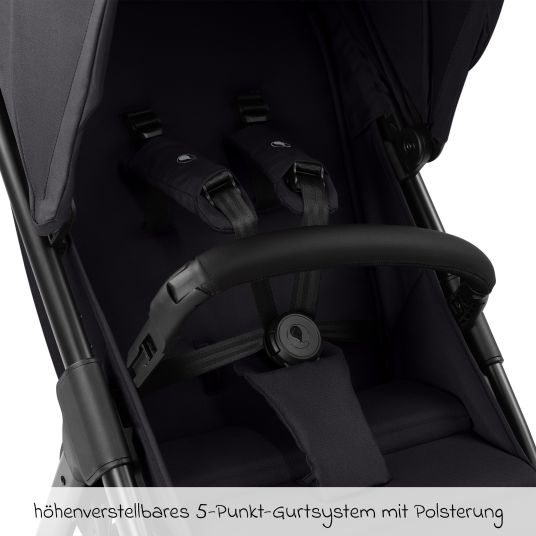 ABC Design Buggy & pushchair Avus 2 with one-hand folding and height-adjustable push bar - Pure - Coal