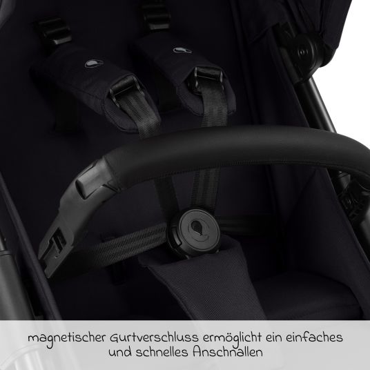 ABC Design Buggy & pushchair Avus 2 with one-hand folding and height-adjustable push bar - Pure - Coal