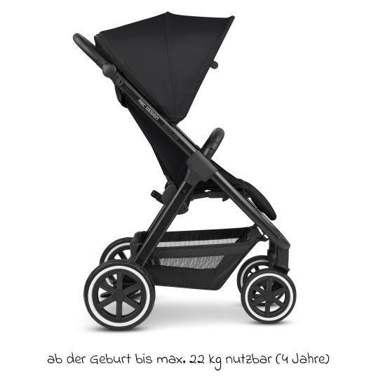 ABC Design Buggy & Sportwagen Avus Air inkl. Reboarder Pearl Pro 2 - mit Lufträdern, Einhand-Faltung und höhenverstellbarem Schieber (bis 25 kg belastbar) - Ink