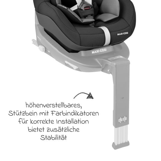 ABC Design Buggy & Sportwagen Avus Air inkl. Reboarder Pearl Pro 2 - mit Lufträdern, Einhand-Faltung und höhenverstellbarem Schieber (bis 25 kg belastbar) - Ink