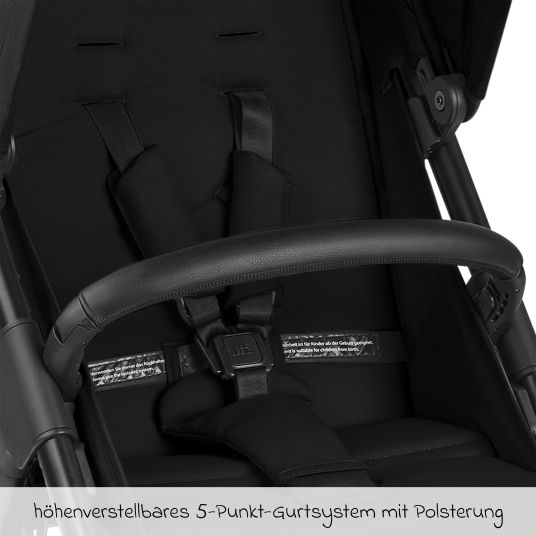 ABC Design Buggy & Sportwagen Avus Air inkl. Reboarder Pearl Pro 2 - mit Lufträdern, Einhand-Faltung und höhenverstellbarem Schieber (bis 25 kg belastbar) - Ink