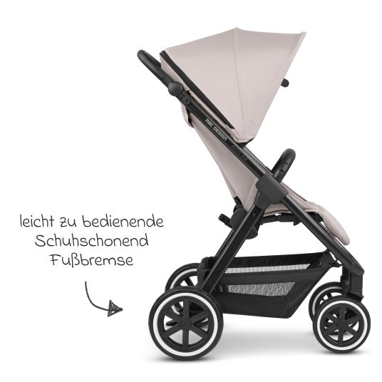 ABC Design Buggy & Sportwagen Avus Air inkl. Reboarder Pearl Pro 2 - mit Lufträdern, Einhand-Faltung und höhenverstellbarem Schieber (bis 25 kg belastbar) - Powder