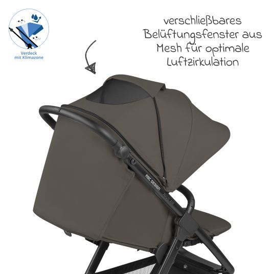 ABC Design Buggy & Sportwagen Avus Air mit Lufträdern - Einhand-Faltung und höhenverstellbarem Schieber (bis 25 kg belastbar) - Cloud