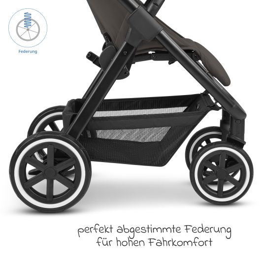 ABC Design Buggy & Sportwagen Avus Air mit Lufträdern - Einhand-Faltung und höhenverstellbarem Schieber (bis 25 kg belastbar) - Cloud