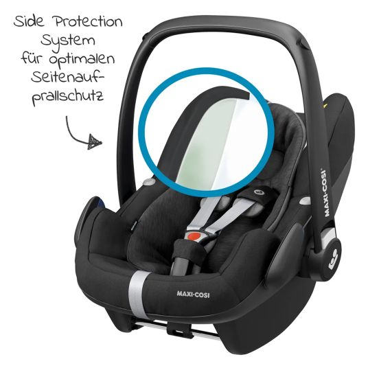 ABC Design Buggy & pushchair Avus incl. car seat Pebble Pro with one-hand folding and height-adjustable push bar (load capacity up to 25 kg) - Carrot