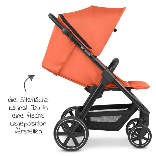 ABC Design Buggy & Sportwagen Avus inkl. Autositz Pebble Pro mit Einhand-Faltung und höhenverstellbarem Schieber (bis 25 kg belastbar) - Carrot