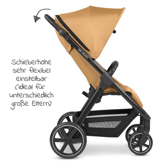 ABC Design Passeggino e carrozzina Avus con seggiolino Pebble Pro, pieghevole con una sola mano e maniglione regolabile in altezza (portata fino a 25 kg) - Miele