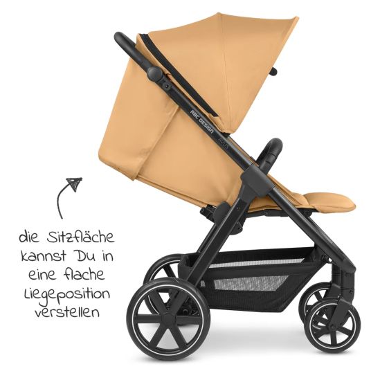 ABC Design Passeggino e carrozzina Avus con seggiolino Pebble Pro, pieghevole con una sola mano e maniglione regolabile in altezza (portata fino a 25 kg) - Miele