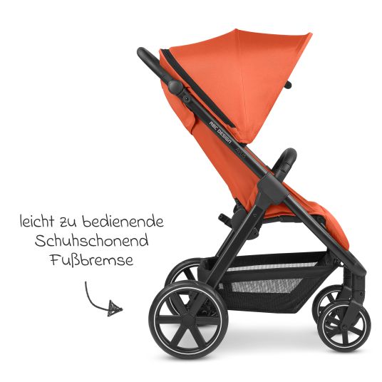 ABC Design Buggy & pushchair Avus incl. reboarder Pearl Pro 2 - with one-hand folding and height-adjustable push bar (load capacity up to 25 kg) - Carrot