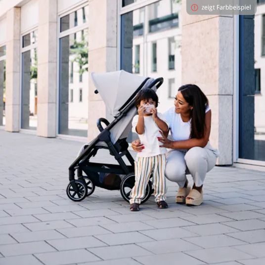 ABC Design Buggy & pushchair Avus incl. reboarder Pearl Pro 2 - with one-hand folding and height-adjustable push bar (load capacity up to 25 kg) - Carrot