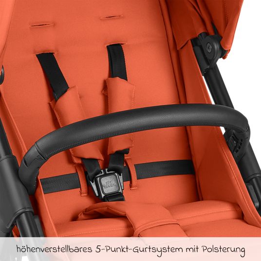 ABC Design Passeggino Avus con imbarcatore Pearl Pro 2 - pieghevole con una sola mano e maniglione regolabile in altezza (portata fino a 25 kg) - Carota