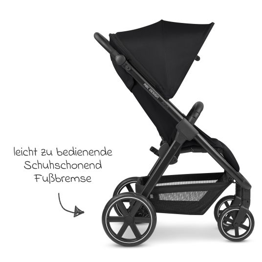 ABC Design Buggy & Sportwagen Avus inkl. Reboarder Pearl Pro 2 - mit Einhand-Faltung und höhenverstellbarem Schieber (bis 25 kg belastbar) - Ink