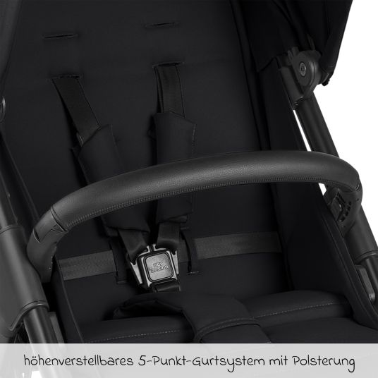 ABC Design Buggy & Sportwagen Avus inkl. Reboarder Pearl Pro 2 - mit Einhand-Faltung und höhenverstellbarem Schieber (bis 25 kg belastbar) - Ink