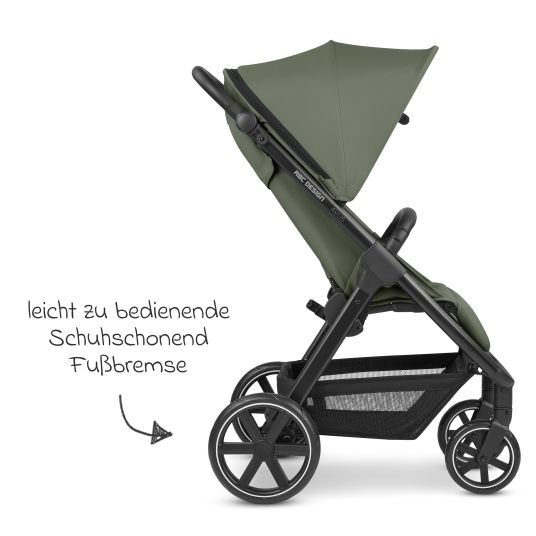 ABC Design Buggy & Sportwagen Avus inkl. Reboarder Pearl Pro 2 - mit Einhand-Faltung und höhenverstellbarem Schieber (bis 25 kg belastbar) - Olive