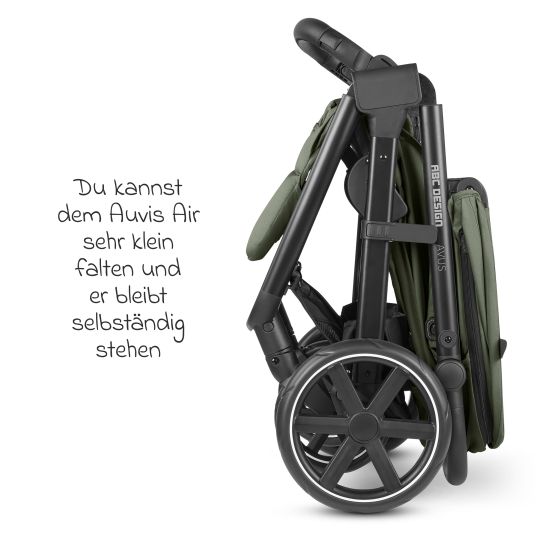 ABC Design Buggy & Sportwagen Avus inkl. Reboarder Pearl Pro 2 - mit Einhand-Faltung und höhenverstellbarem Schieber (bis 25 kg belastbar) - Olive