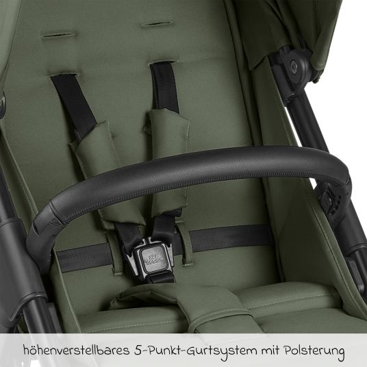 ABC Design Buggy & Sportwagen Avus inkl. Reboarder Pearl Pro 2 - mit Einhand-Faltung und höhenverstellbarem Schieber (bis 25 kg belastbar) - Olive