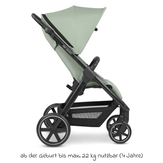 ABC Design Buggy & pushchair Avus incl. Reboarder Pearl Pro 2 - with one-hand folding and height-adjustable push bar (load capacity up to 25 kg) - Pine