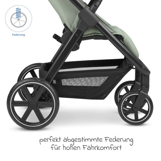 ABC Design Buggy & pushchair Avus incl. Reboarder Pearl Pro 2 - with one-hand folding and height-adjustable push bar (load capacity up to 25 kg) - Pine