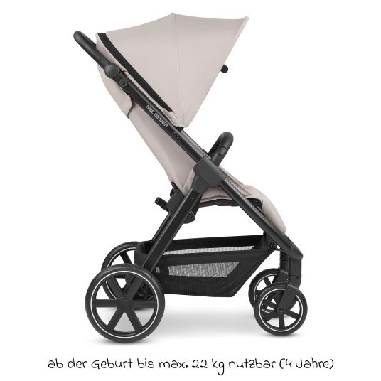 ABC Design Buggy & Sportwagen Avus inkl. Reboarder Pearl Pro 2 - mit Einhand-Faltung und höhenverstellbarem Schieber (bis 25 kg belastbar) - Powder