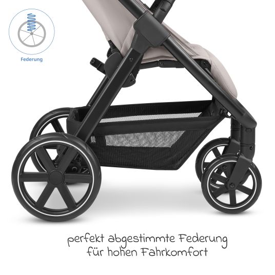 ABC Design Buggy & Sportwagen Avus inkl. Reboarder Pearl Pro 2 - mit Einhand-Faltung und höhenverstellbarem Schieber (bis 25 kg belastbar) - Powder