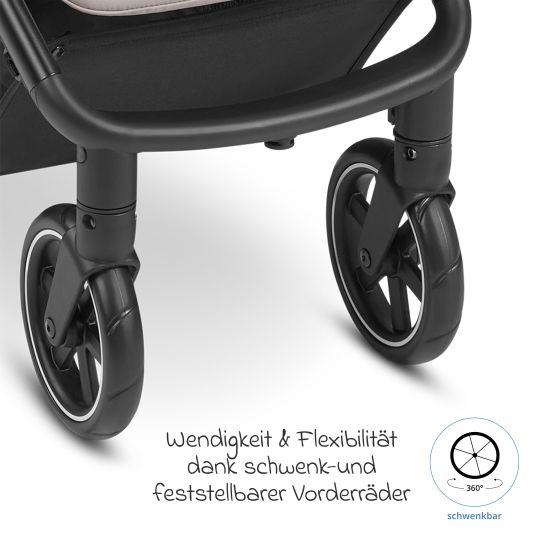 ABC Design Buggy & Sportwagen Avus inkl. Reboarder Pearl Pro 2 - mit Einhand-Faltung und höhenverstellbarem Schieber (bis 25 kg belastbar) - Powder